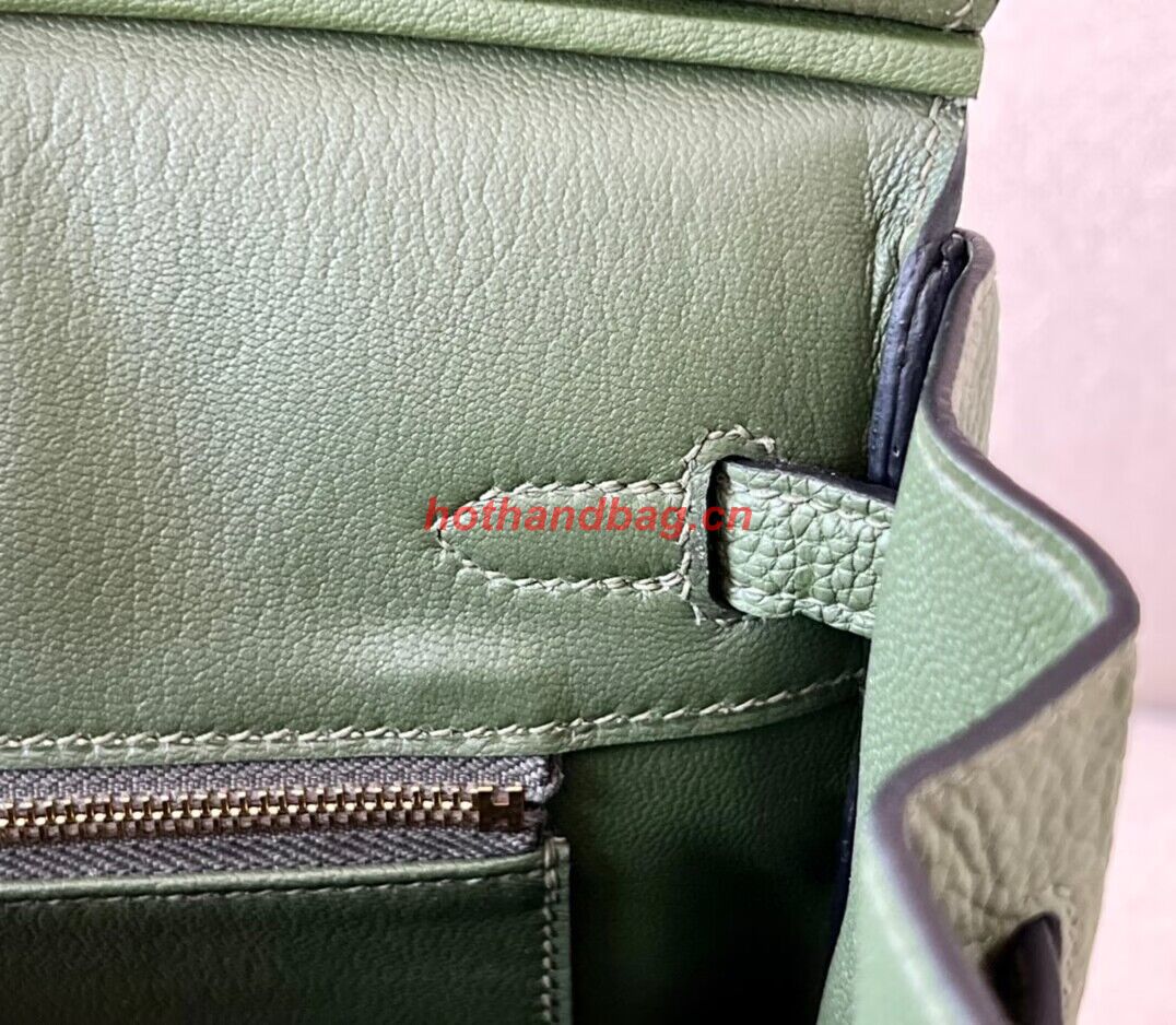 Hermes Birkin 25CM Bag Original Togo Leather 17888 Green