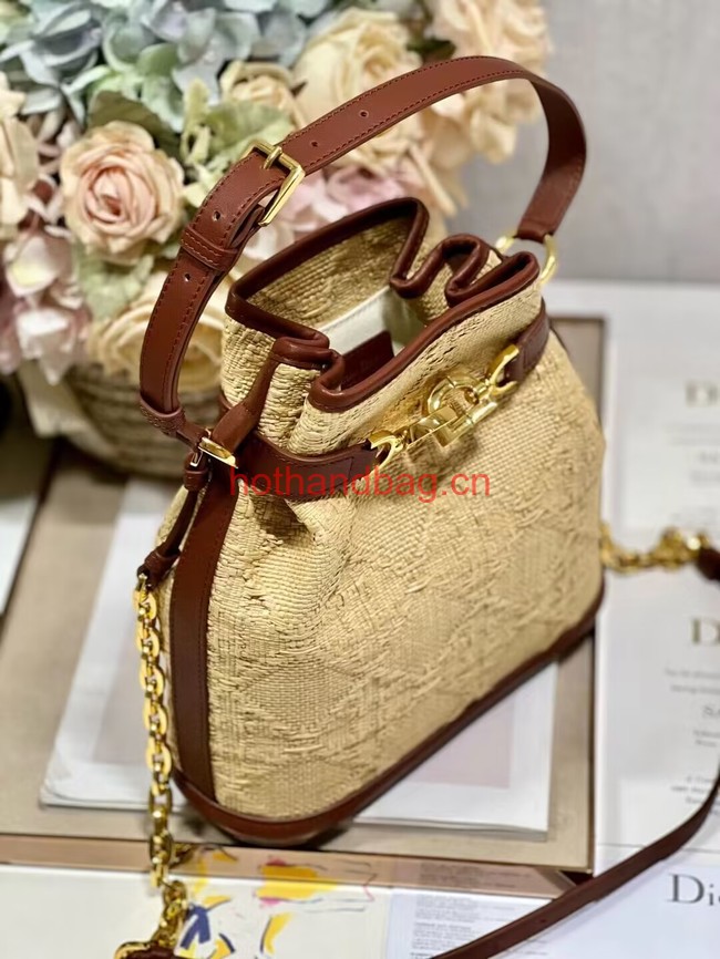 MEDIUM CEST DIOR BAG Natural Cannage Raffia M2271UM