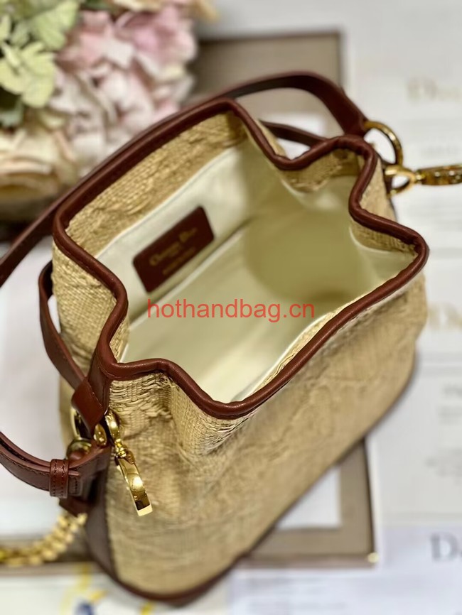 MEDIUM CEST DIOR BAG Natural Cannage Raffia M2271UM