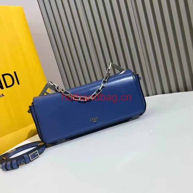 Fendi small smooth leather bag F1090 blue