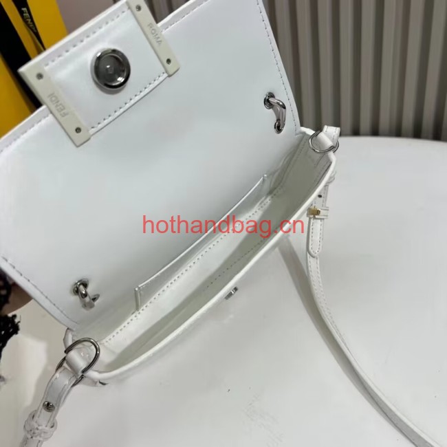 Fendi Baguette leather bag F1531 white