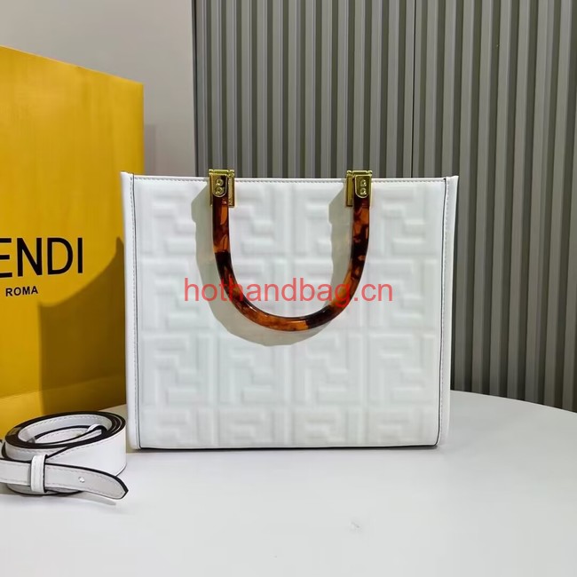 Fendi Sunshine small Shopper F1615 white