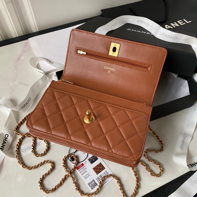 Chanel MINI FLAP BAG AP3424 brown