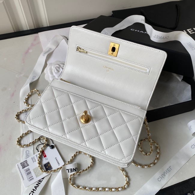 Chanel MINI FLAP BAG AP3424 white