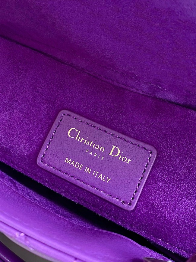 DIOR SMALL LADY D-JOY BAG Cannage Lambskin M0613ON Purple