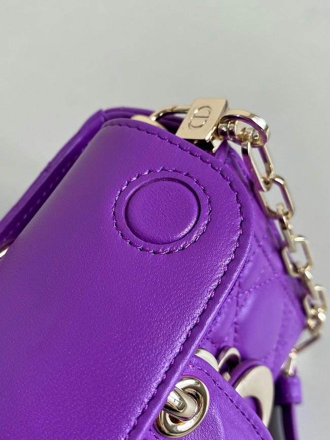 DIOR SMALL LADY D-JOY BAG Cannage Lambskin M0613ON Purple