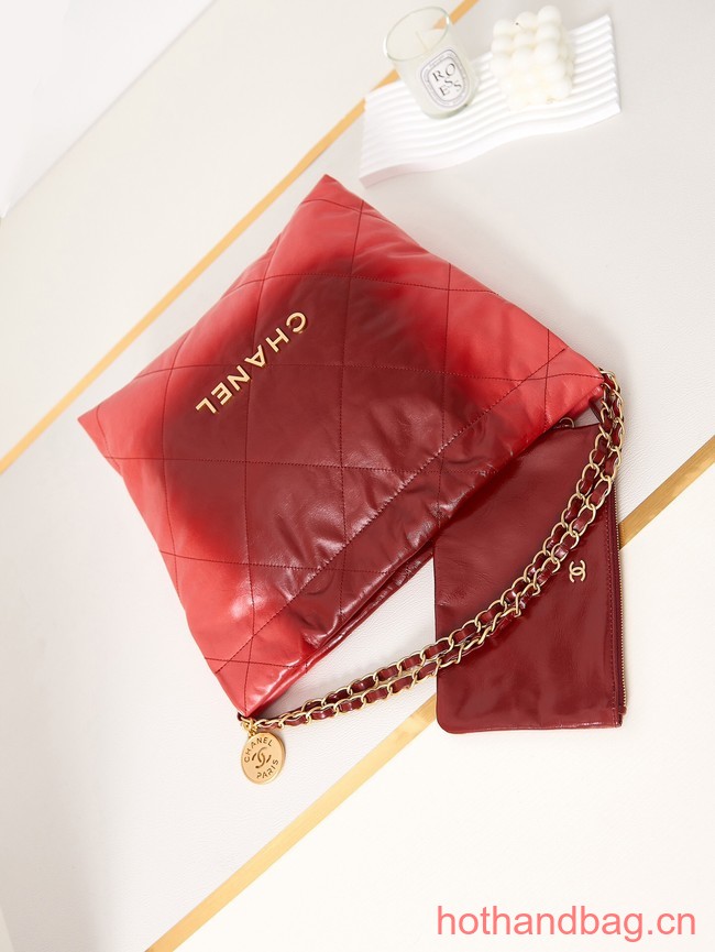 CHANEL 22 HANDBAG AS3261 red