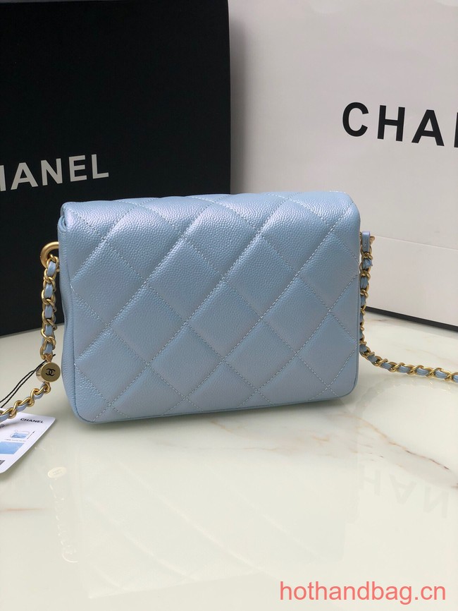 Chanel SMALL FLAP BAG AS2855 light blue