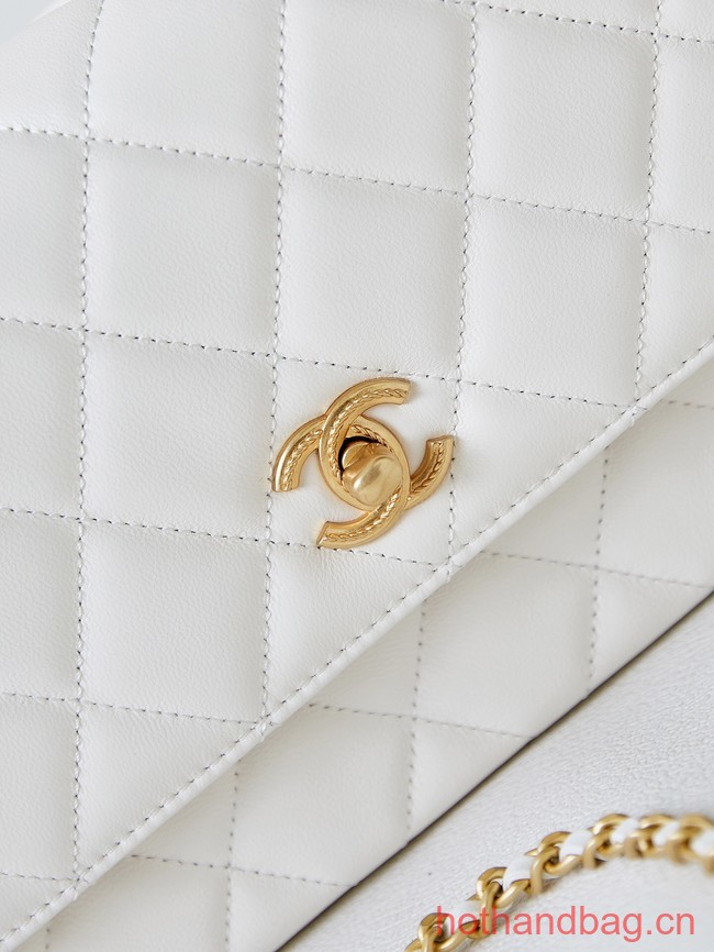 Chanel SMALL FLAP BAG WITH TOP HANDLE AS4232 white