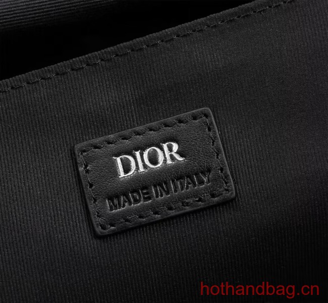 DIOR HIT THE ROAD BACKPACK Black CD Diamond Canvas and Smooth Calfskin 1ESBA021