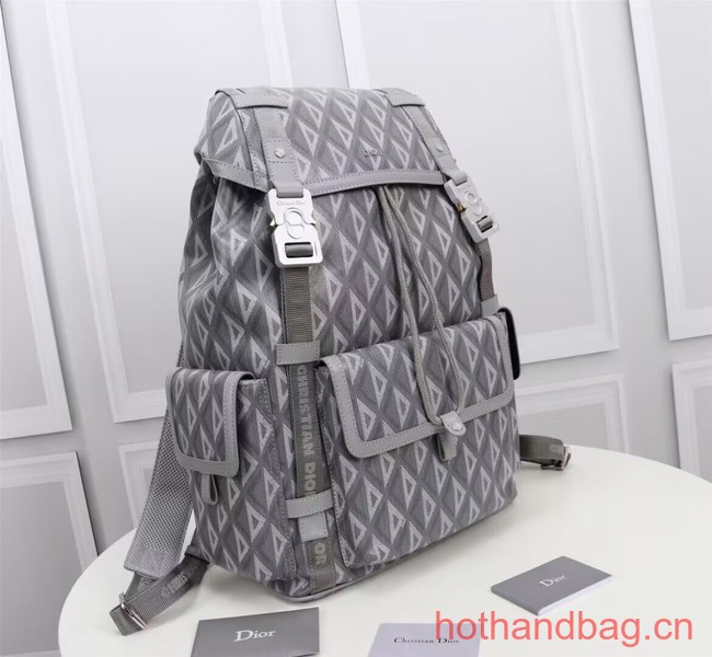 DIOR HIT THE ROAD BACKPACK Dior Gray CD Diamond Canvas 1ESBA163CDP