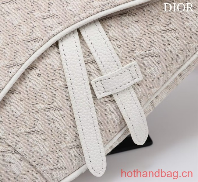 Dior Essentials SADDLE BAG Oblique Jacquard 1ADPO093 white