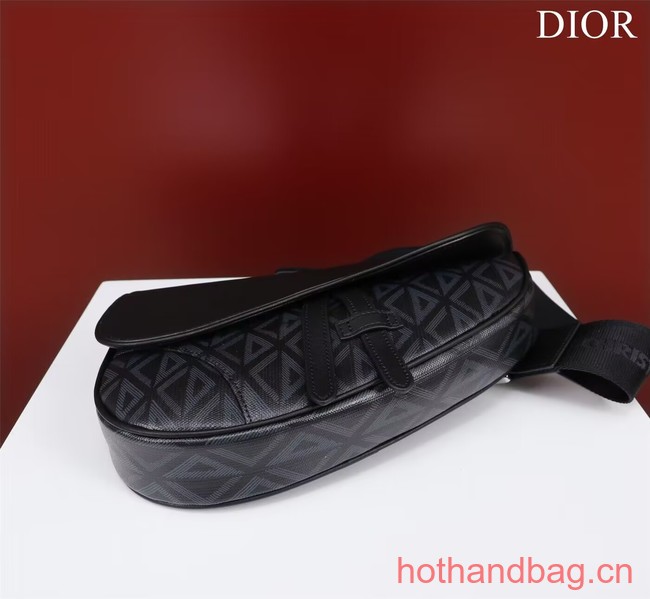 Dior Essentials SADDLE BAG Diamond Canvas 1ADPO093 black