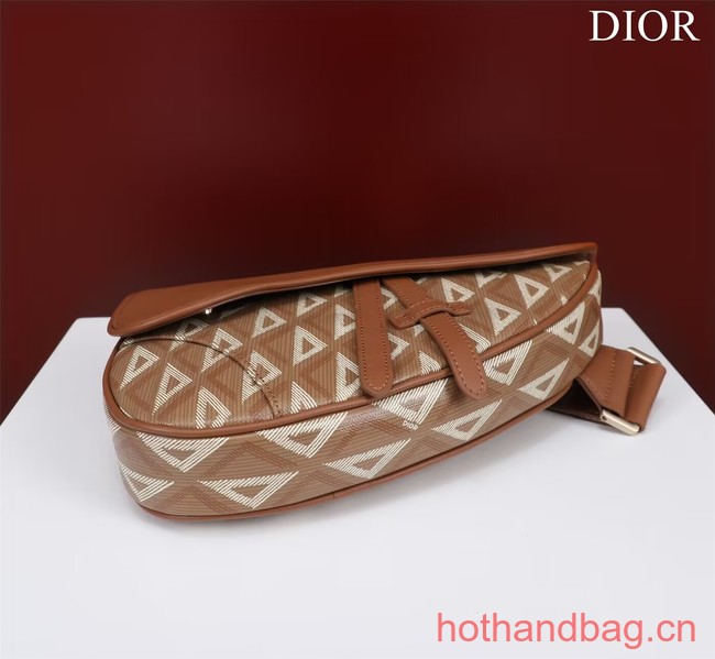 Dior Essentials SADDLE BAG Diamond Canvas 1ADPO093 brown