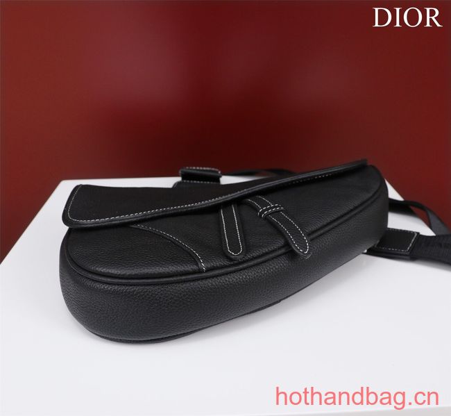 Dior Essentials SADDLE BAG Grained Calfskin 1ADPO093E BLACK