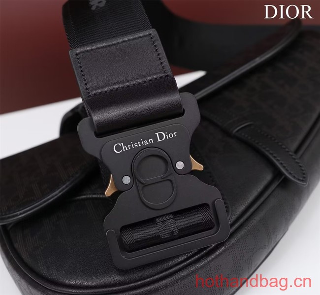 Dior Essentials SADDLE BAG Grained Calfskin 1ADPO093F BLACK