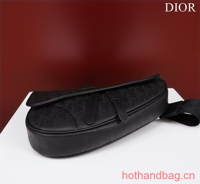 Dior Essentials SADDLE BAG Grained Calfskin 1ADPO093F BLACK