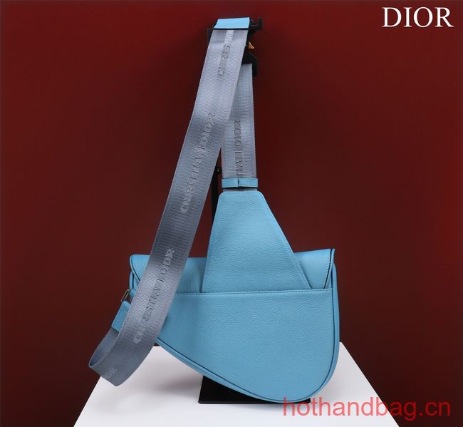 Dior Essentials SADDLE BAG Grained Calfskin 1ADPO093f-1 blue