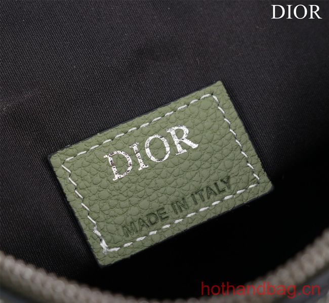 Dior Essentials SADDLE BAG Grained Calfskin 1ADPO093f-1 green