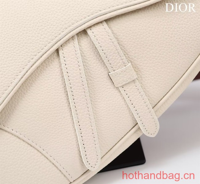 Dior Essentials SADDLE BAG Grained Calfskin 1ADPO093f WHITE