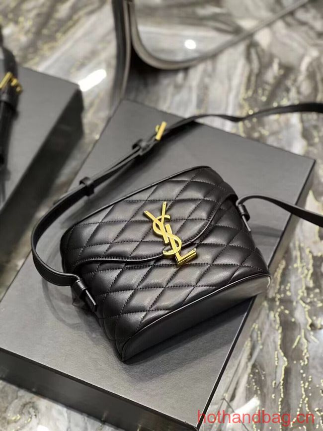 SAINT LAUREN JUNE BOX BAG IN QUILTED LAMBSKIN Y910080 black