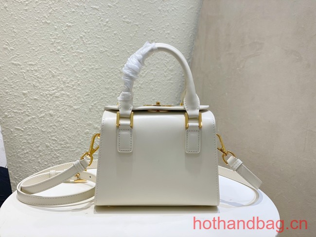 DIOR MEDIUM BOSTON BAG Box Calfskin M8675 white