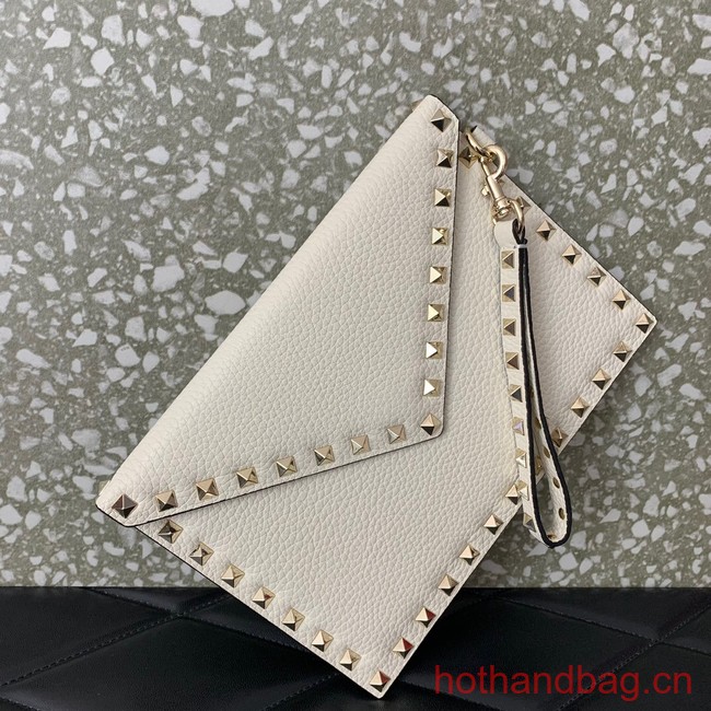 VALENTINO GARAVANI ROCKSTUD Clutch 0P87 white