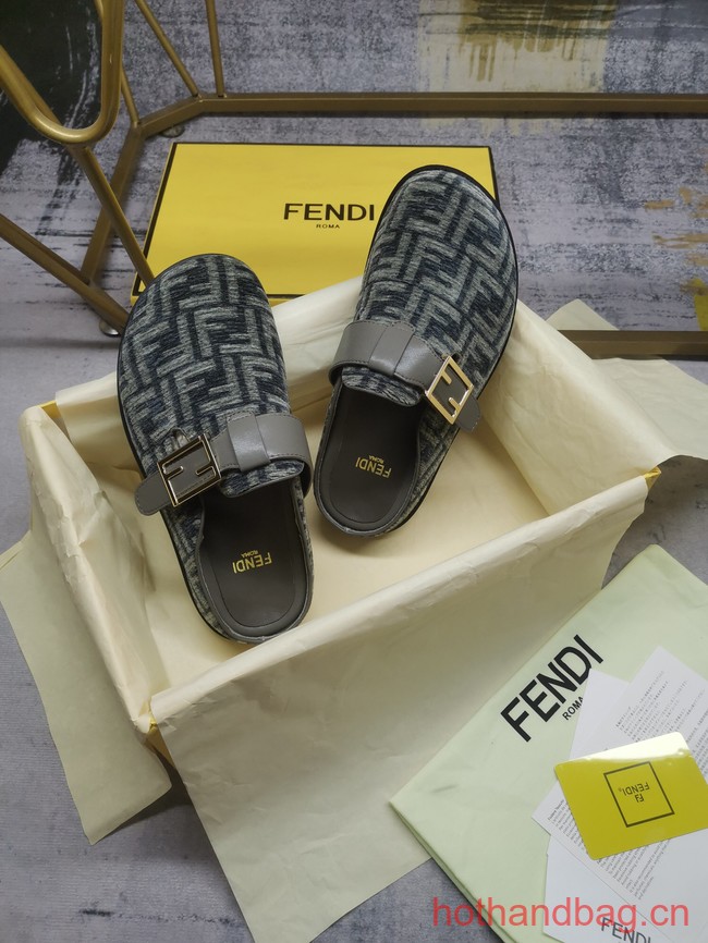 Fendi Feel leather slides 93669-4