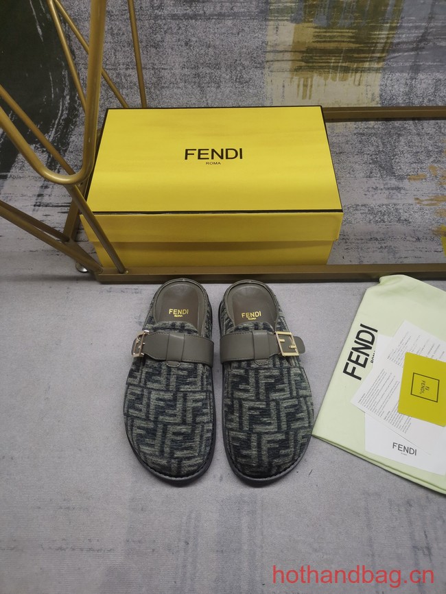 Fendi Feel leather slides 93669-4