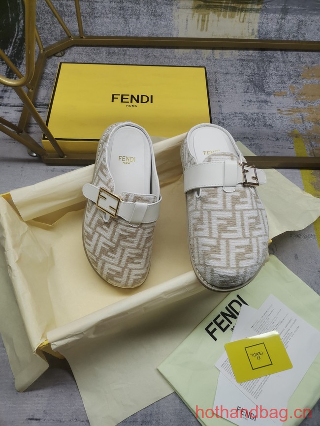 Fendi Feel leather slides 93669-6