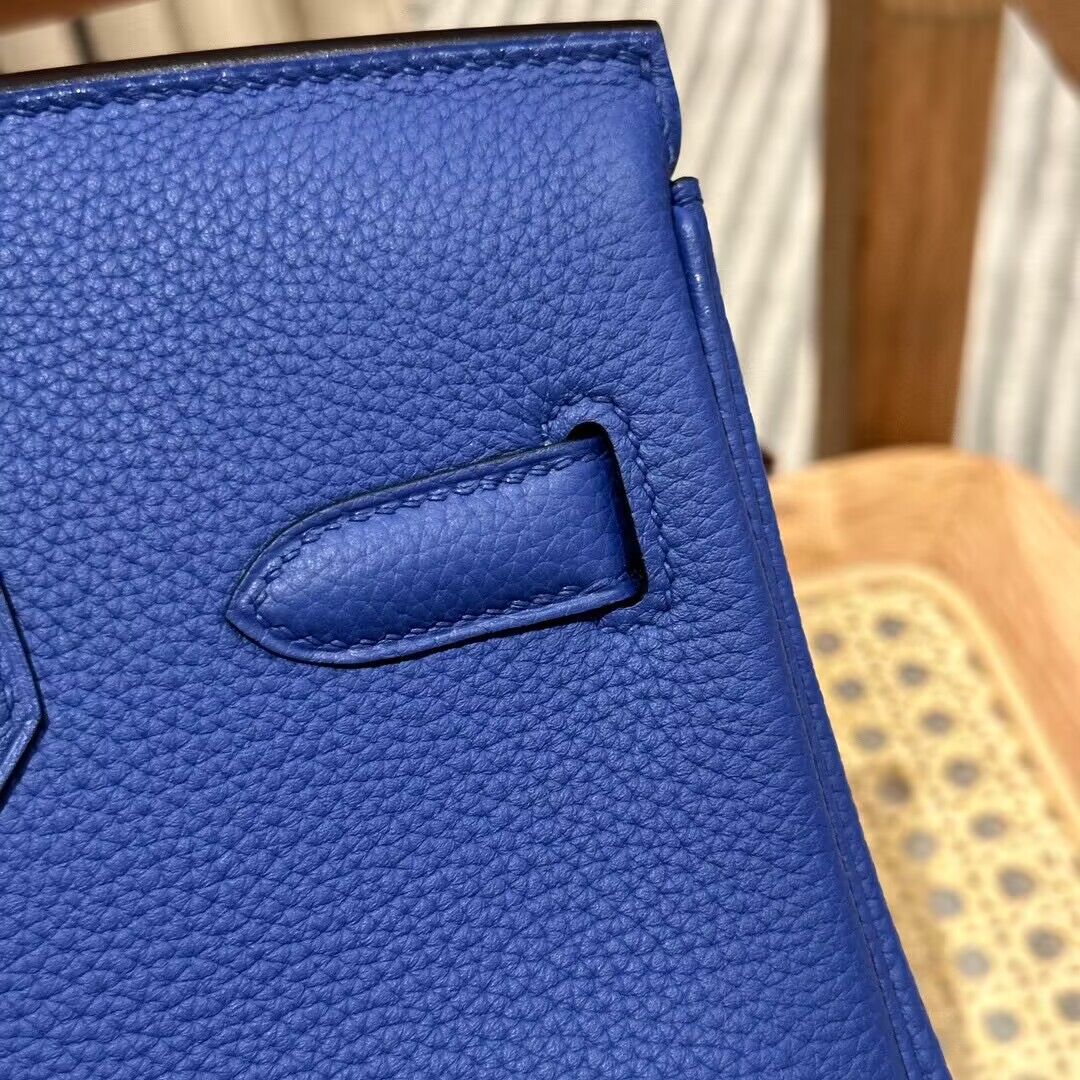 Hermes Bikin 30CM Original Togo Leather HB30O Blue