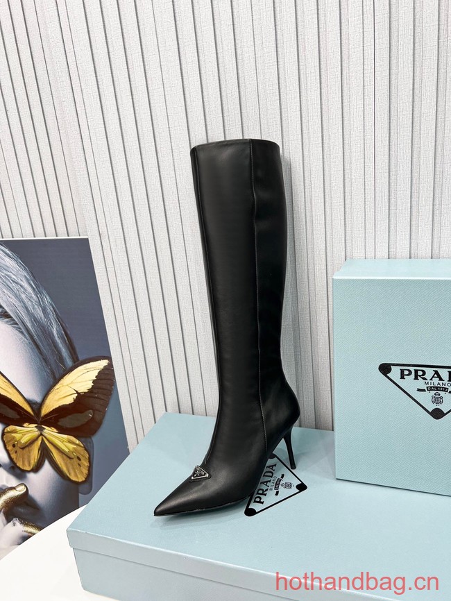 Prada Brushed leather boots 85 mm heel 93683-5