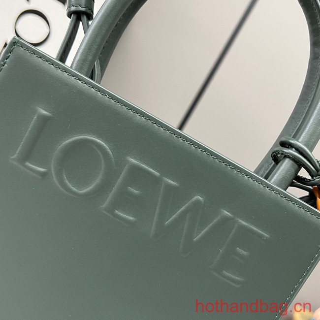 Loewe Original Leather Shoulder Handbag 652307 green