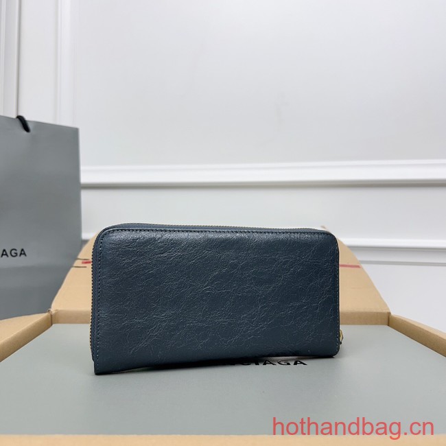 Balenciaga WOMENS NEO CLASSIC CONTINENTAL WALLET 64011 dark blue