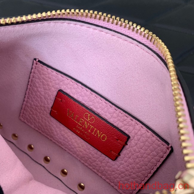 VALENTINO Rockstud small grain calfskin messenger bag YS097 pink