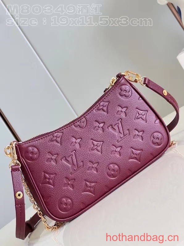 Louis Vuitton Easy Pouch M82446 Wine Red