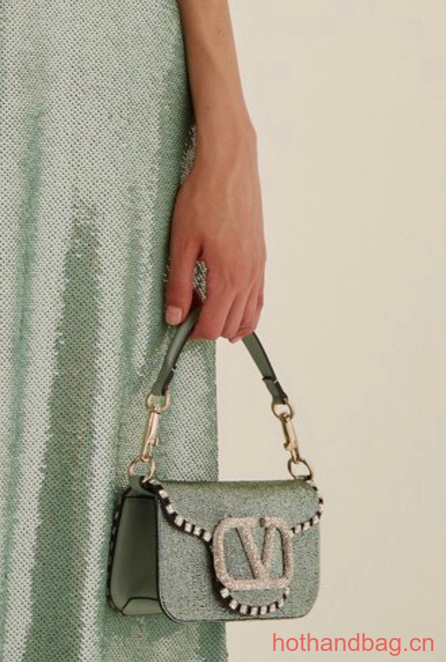 VALENTINO V-logo MINI LOCO bag beads 5032B light blue