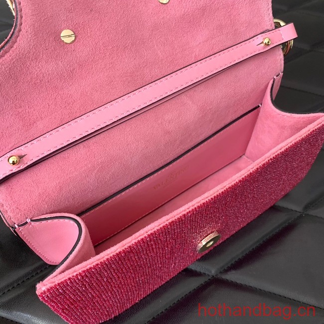 VALENTINO V-logo MINI LOCO bag beads 5032B pink