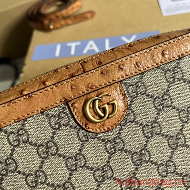 GUCCI SHOULDER BAG WITH DOUBLE G 710861 brown