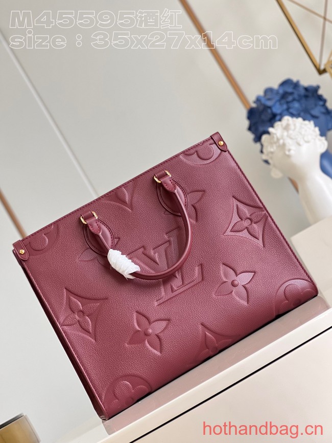 Louis Vuitton OnTheGo MM M46601 Wine Red