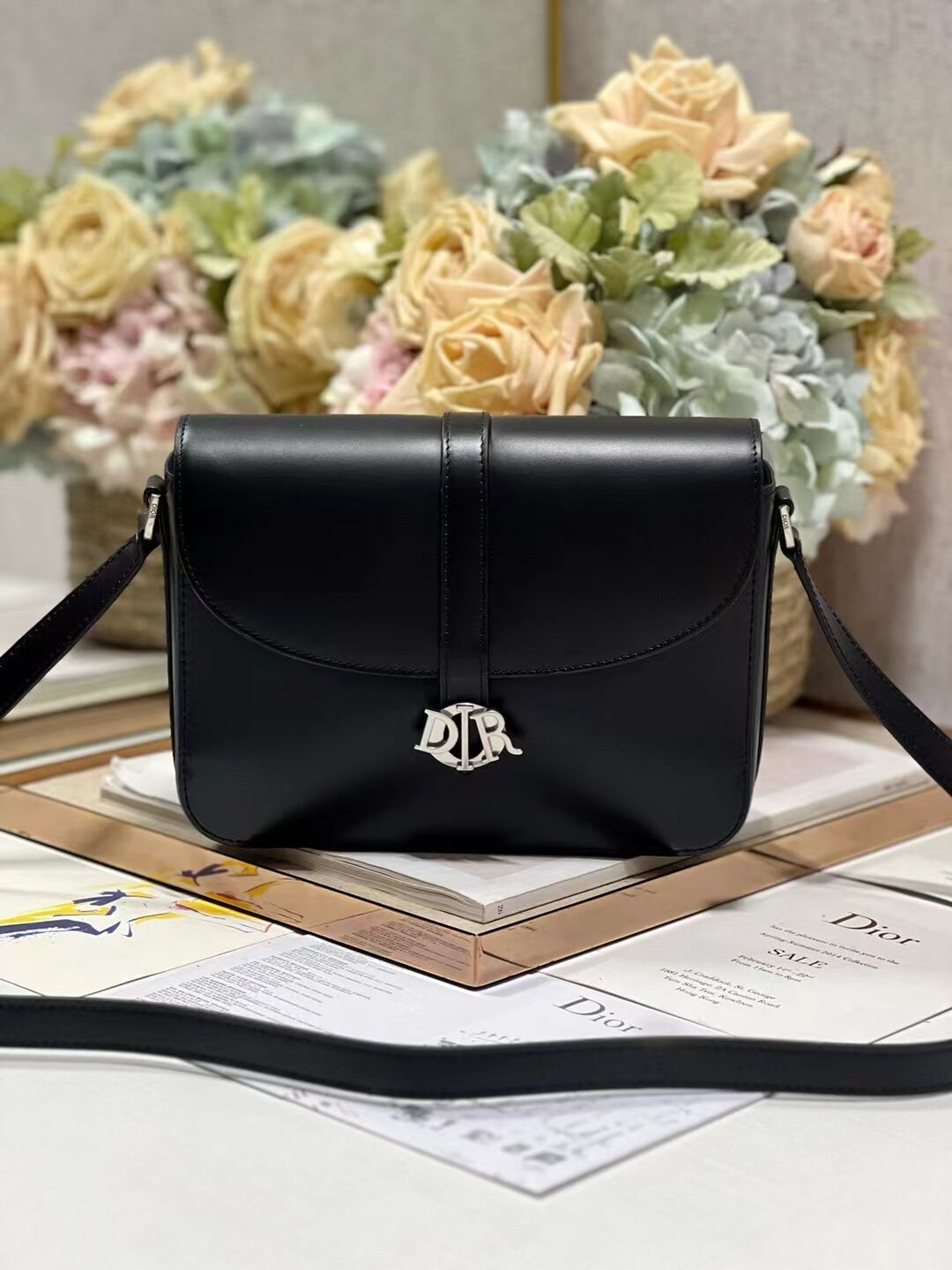 DIOR Calfskin Shoulder Bag C0561 black