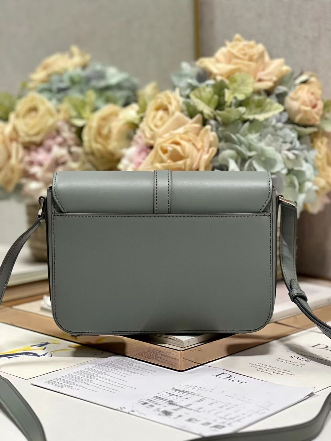 DIOR Calfskin Shoulder Bag C0561 gray