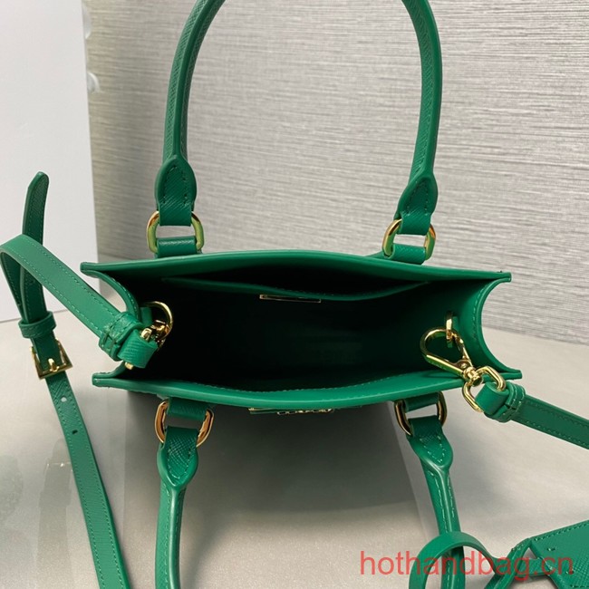 Prada Saffiano leather handbag 1BA358 green