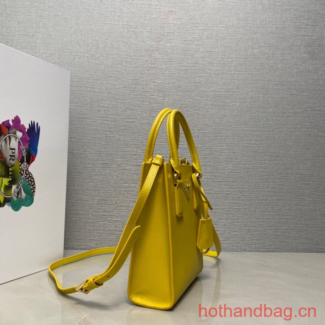 Prada Saffiano leather handbag 1BA358 yellow