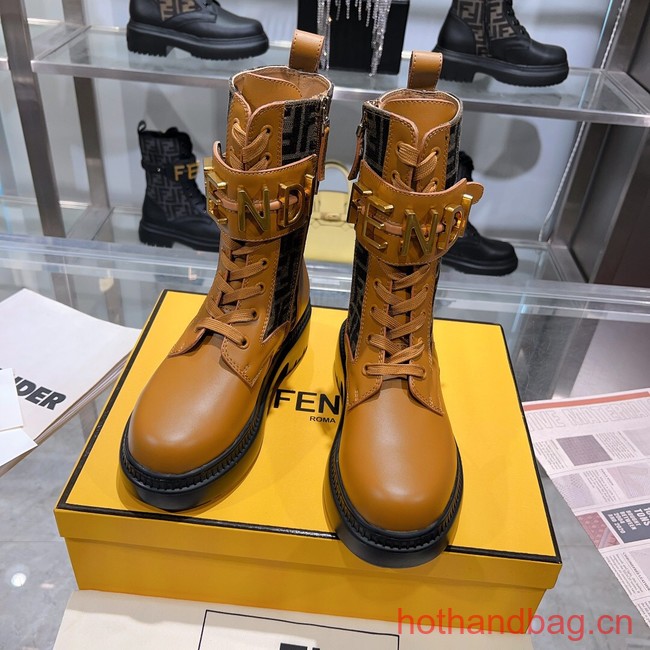 Fendi graphy leather biker boots 93702-3