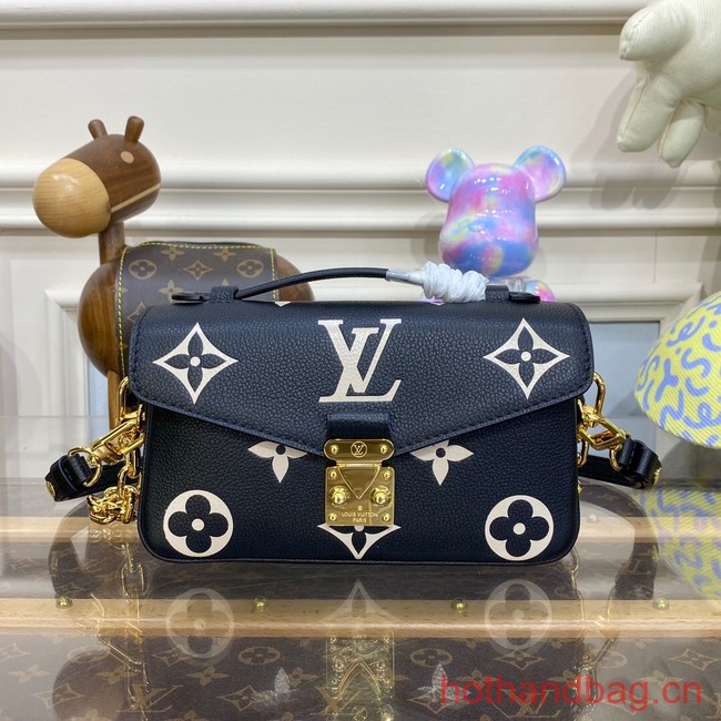 Louis Vuitton Pochette Metis East West M46596 black&Beige