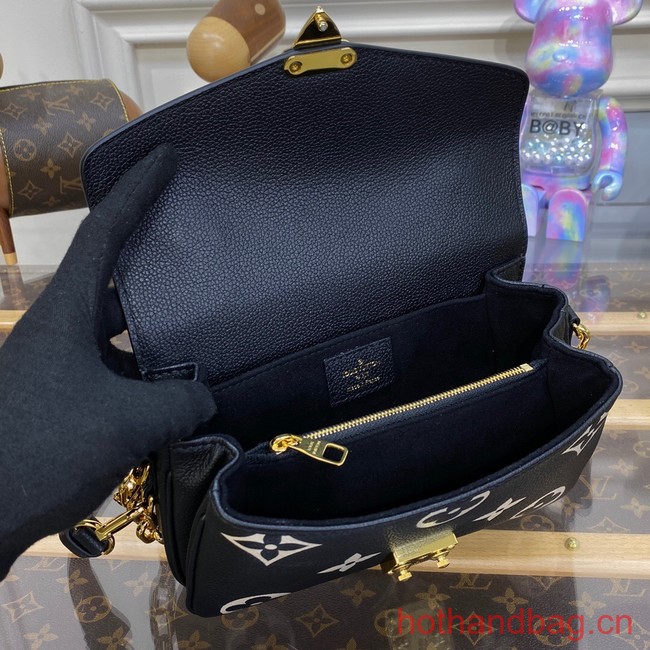 Louis Vuitton Pochette Metis East West M46596 black&Beige