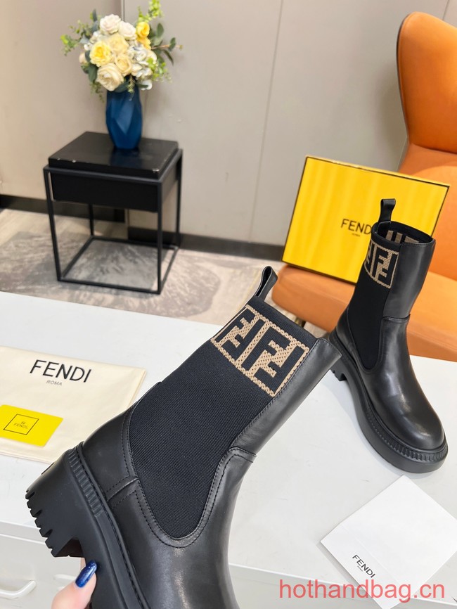 Fendi graphy leather biker boots 93705-2