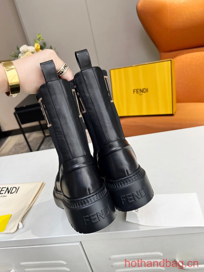 Fendi graphy leather biker boots 93705-3