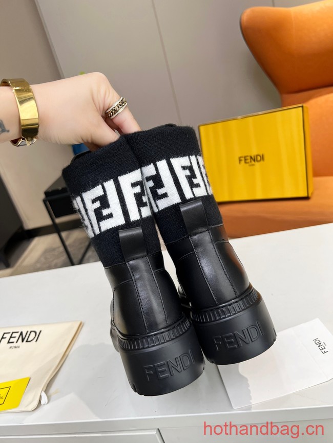 Fendi graphy leather biker boots 93705-5